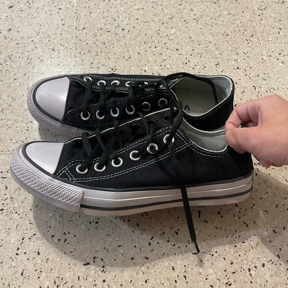 Converse All Star Black and White Sneakers - Picture 2 of 9